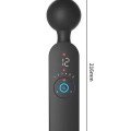 LCD Ekranlı Isıtmalı Şarjlı 12 Titreşim Modlu Wand Vibratör 22 cm 4