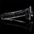 LoveToy 7.5” Flawless Clear Dildo Esnek Jel Dildo 19 cm Ek Resim