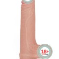 LoveToy Çift Katmanlı Platinyum Silikon Realistik Dildo 18 cm 1