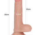LoveToy Çift Katmanlı Platinyum Silikon Realistik Dildo 18 cm 4