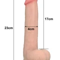 LoveToy Sliding Çift Katmanlı Realistik Dildo 23 cm 5