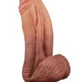 Çift Katmanlı Platinyum Silikon Dildo 25 cm 2