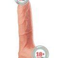 Çift Katmanlı Platinyum Silikon Realistik Dildo 25 cm 1