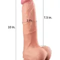 Çift Katmanlı Platinyum Silikon Realistik Dildo 25 cm 4