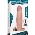 Et Dokusunda 7.5 cm Uzatmalı Titreşimli Penis Kılıfı 20 cm 6