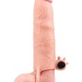 Et Dokusunda 7.5 cm Uzatmalı Titreşimli Penis Kılıfı 20 cm 4