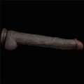 Lovetoy 14.5” Dual Layered Bendable Silicone Cock XXL Dildo 37.5cm Ek Resim