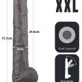 Lovetoy 14.5” Dual Layered Bendable Silicone Cock XXL Dildo 37.5cm 3