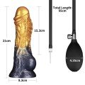 Lovetoy 8” Dual Density Silicone Şişirilebilir Monster Dildo 5