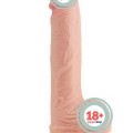 LoveToy Çift Katmanlı Platinyum Silikon Realistik Dildo 22 cm 1