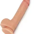 LoveToy Çift Katmanlı Isıtmalı Şarjlı Döner Başlı Titreşimli Realistik Dildo 21.5 cm 3