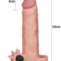 LoveToy Pleasure X Tender Titreşimli Realistik Penis Kılıfı 4 cm Uzatmalı 3