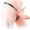 Unisex İçi Boş Belden Bağlamalı Titreşimli Penis 16.5 cm 2