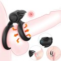 Çift Halkalı Klitoris Uyarıcılı Titreşimli Penis Halkası 5