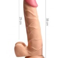 Realistik Vantuzlu Dev Dildo 38 cm 3