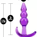 B Yours Triple Bead 3 Boğumlu T Anal Plug Mor 9.5 cm 2