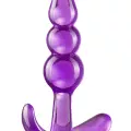 B Yours Triple Bead 3 Boğumlu T Anal Plug Mor 9.5 cm 1