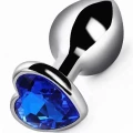 NOXXX Kalp Mücevherli Çelik Anal Plug Büyük Boy 1