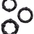 Stay Hard 3’lü Penis Halkası Siyah 1