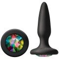 Glams Mini Rainbow Taşlı Silikon Anal Plug 8.5 cm 1