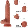 SHEQU William İleri Geri Hareketli Döner Başlı Şarjlı Realistik Dildo 22 cm Ek Resim
