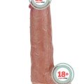Real Skin 7.5″ Çift Katmanlı Kayan Derili Gerçekçi Melez Penis 19 cm 1