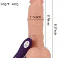 XISE Adam Vibrating Realistik Dokulu Titreşimli Dildo 21 cm 4