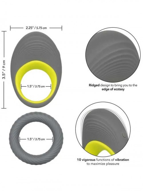 CalExotics Link Up Edge Şarjlı Penis Halkası 3