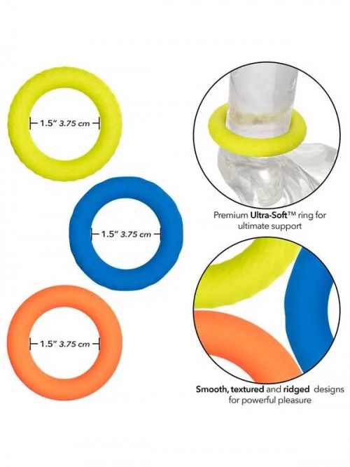CalExotics Link Up Ultra-Soft Penis Halkası Seti 3