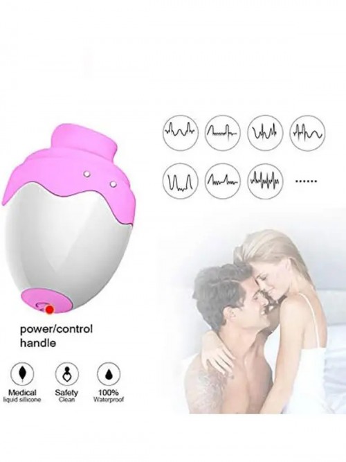 Gizli Yumurta Şeklinde Klitoris Dil Vibratörü Şarjlı 3