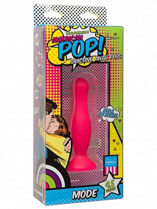 American Pop! Mode 4.5″ Silikon Anal Plug 11.5 cm Pembe 2