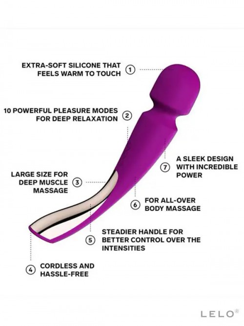LELO Smart Wand 2 Large Deep Rose 5