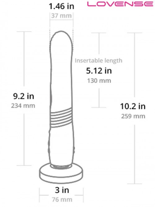 Lovense Gravity APP Kontrollü İleri Geri Hareketli Titreşimli Dildo 4