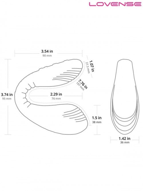 Lovense Dolce Çiftler için Ayarlanabilir Telefon Kontrollü Vibratör 5