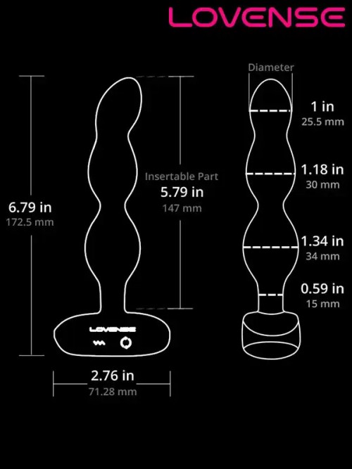 Lovense Ridge Telefon Kontrollü Anal Beads Vibratör 360° Rotating Ek Resim