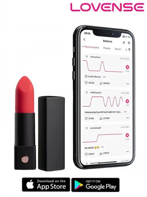 Lovense Exomoon Telefon ve Bluetooth Kontrollü Gizli Ruj Vibratör