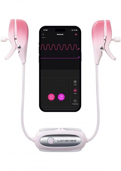 Lovense Gemini Titreşimli ve Telefon Kontrollü Meme Kelepçeleri