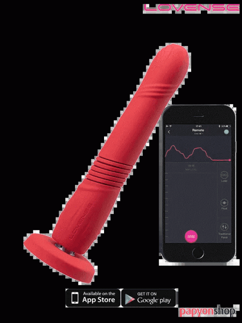 Lovense Gravity APP Kontrollü İleri Geri Hareketli Titreşimli Dildo
