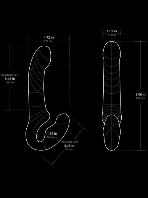 Lovense Lapis App Control Flexible Double Vibrating Strapless Strap-on Ek Resim