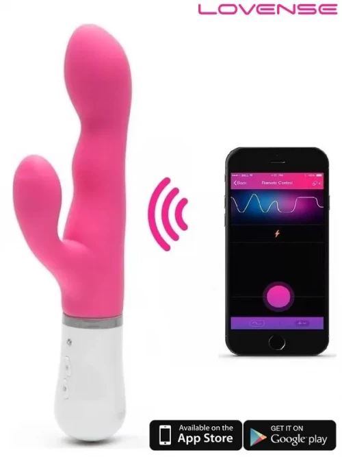 Lovense Nora Çiftler için Bluetooth ve Telefon Kontrollü Rabbit Vibratör 2