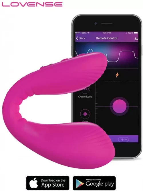 Lovense Dolce Çiftler için Ayarlanabilir Telefon Kontrollü Vibratör