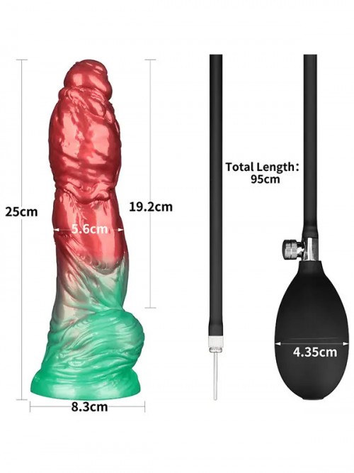 Lovetoy 10” Dual Density Silicone Şişirilebilir Monster Dildo 4