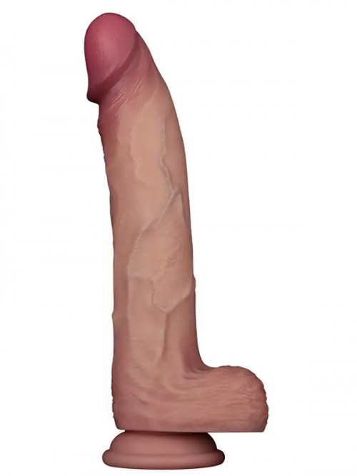 Lovetoy 10” Sliding Skin Pro II Dual Layer Silicone Dong 25cm 2