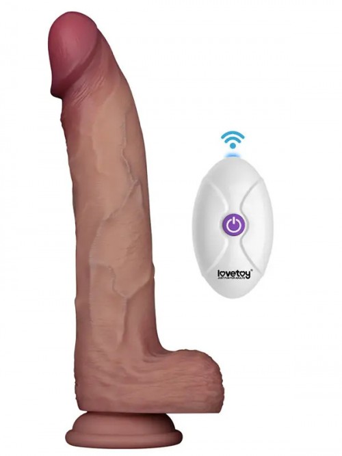 Lovetoy 10″ Vibrating Sliding Skin Pro II Silicone Dong 25cm 2