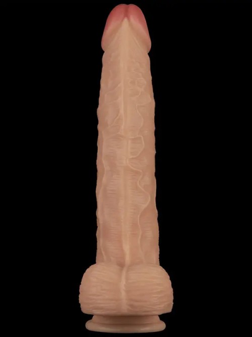 Lovetoy 11” Vibrating Power Basics Cock Titreşimli Şarjlı Dildo 28cm 6