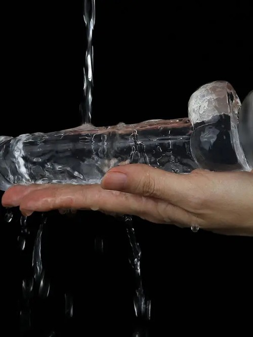 LoveToy 7.5” Flawless Clear Dildo Esnek Jel Dildo 19 cm Ek Resim