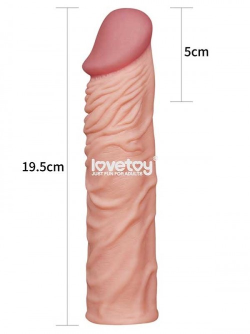 LoveToy Pleasure X Tender Realistik Penis Kılıfı 5 cm Uzatmalı 3