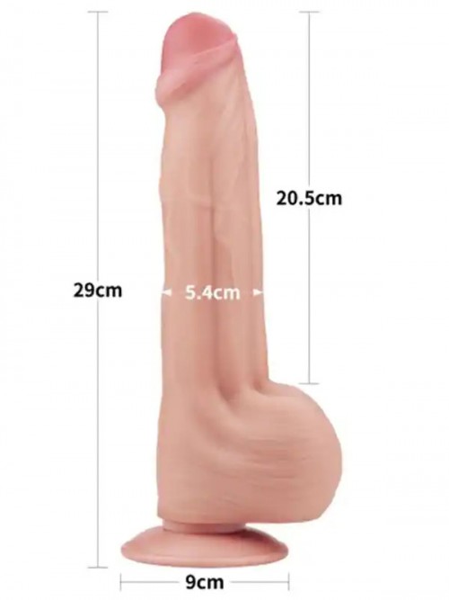 LoveToy Sliding Skin Dual Layer Çift Katmanlı Dildo 29 cm 4
