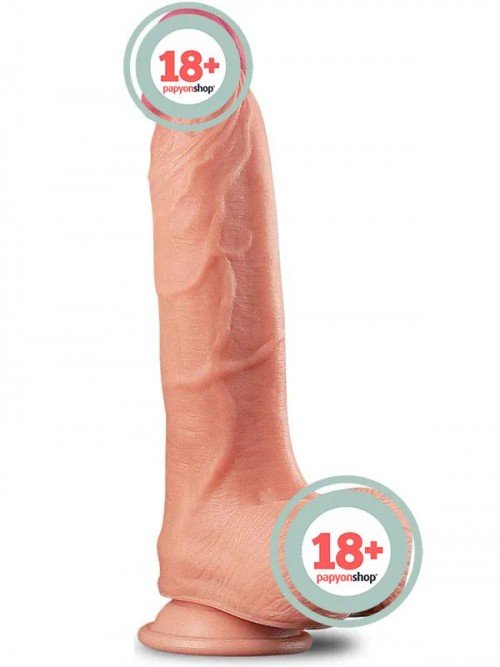 Çift Katmanlı Platinyum Silikon Realistik Dildo 25 cm