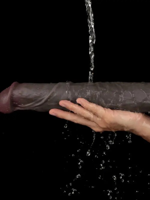 Lovetoy 14.5” Dual Layered Bendable Silicone Cock XXL Dildo 37.5cm Ek Resim